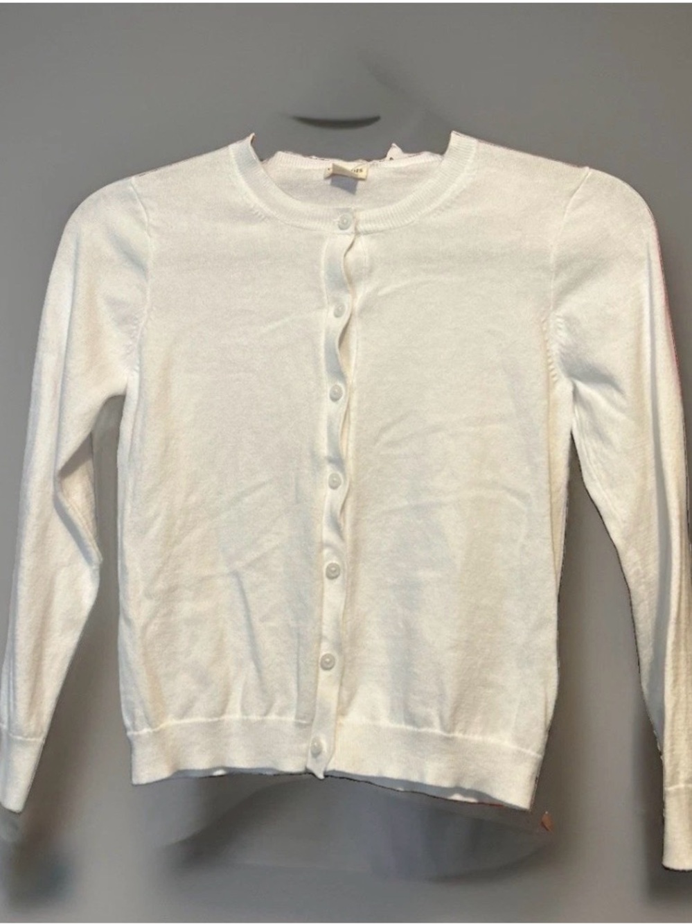 Crewcuts White Button-Front Girls' Cardigan